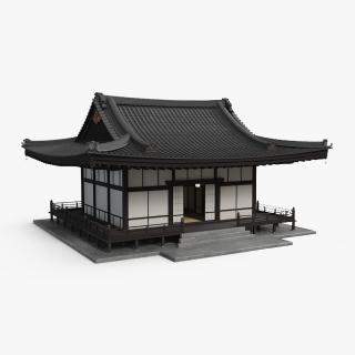 3D Japan Traditional House Dark model