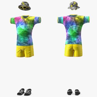 3D Beach Style Clothes Set model