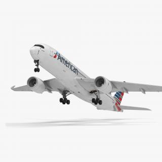 3D Airbus A350-900 American Airlines model