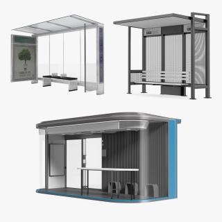 Bus Stops Collection 2 3D