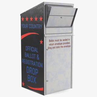 Primary Election Ballot Drop Box 3D