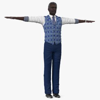 3D Afro American Man Everyday Style Rigged for Modo model