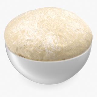 Raw Dough in Bowl 3D
