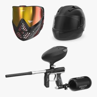 3D model Paintball Equipment Collection