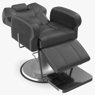 3D model Modern Beauty Salon Chair Unfolded Black