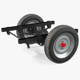 Tricycle Rear Axle with DC Motor 3D