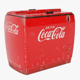 3D Old Refrigerator Coca Cola