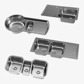 3D Kitchen Sinks Collection 3