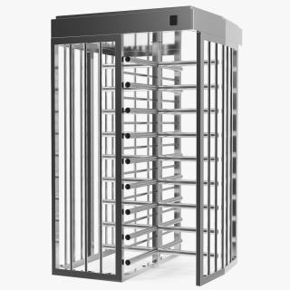 Stainless Steel Security Turnstile 3D model