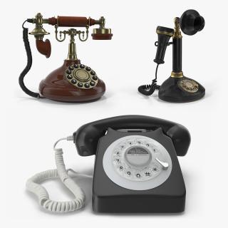 3D Rotary Phones Collection 2