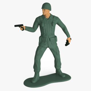 3D Toy Soldier with Pistol and Binoculars model