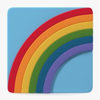 3D Rainbow Emoji model