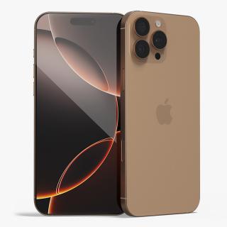 3D IPhone 16 Pro Max Desert Titanium model