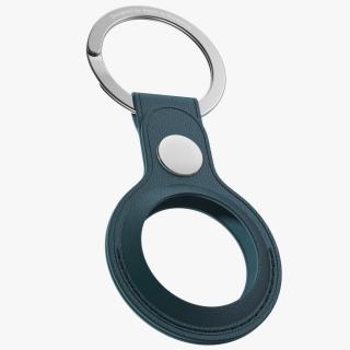 3D AirTag Leather Key Ring Blue model