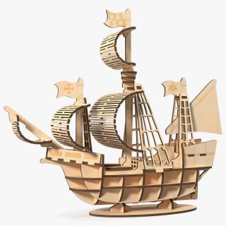 3D Wooden Puzzle Ship model