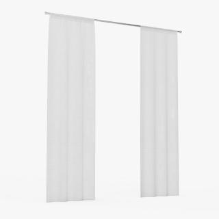 Net Curtains IKEA LILL 3D