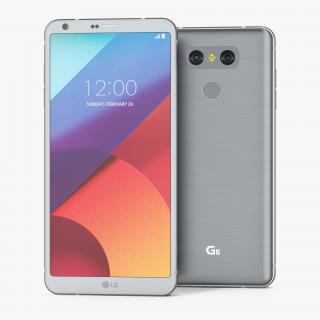 3D LG G6 Ice Platinum model