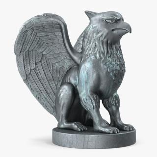 3D Griffin Statue Bronze