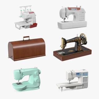 3D Sewing Machines Collection 4 model