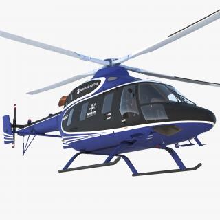 3D model Light Helicopter Kazan Ansat Rigged