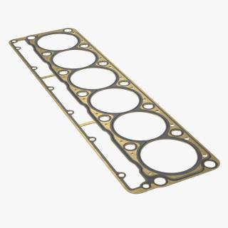 3D Head Gasket 325D 6 Cylinder Brass model