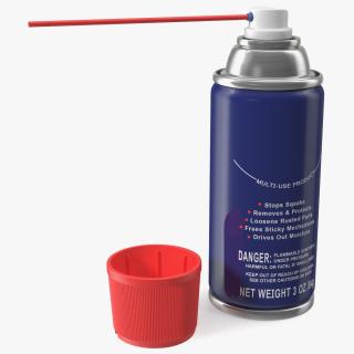 3D model Opened Multi Use Lubricant Aerosol Spray