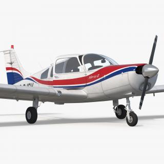 3D model Piper PA28-161 Cherokee Rigged