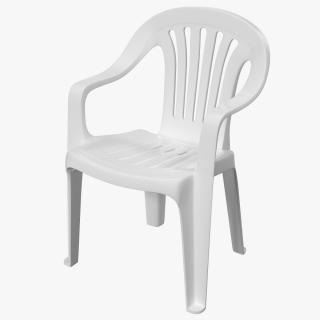 Plastic Chair White 3D model