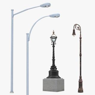 3D model Street Lamps Collection 2