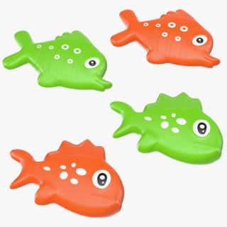 3D Small Fish Bath Toy Set model