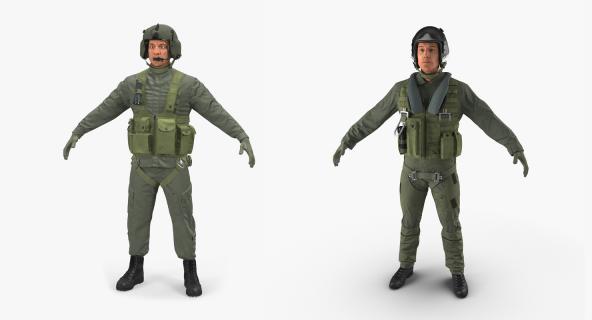 US Military Pilots Collection 3D model