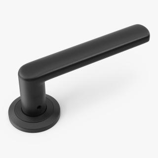 Black Straight Door Handles 3D