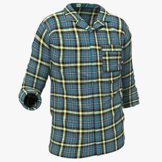 3D model Men Plaid Shirt