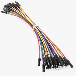 Jumper Wires Bundle Multicolored 3D