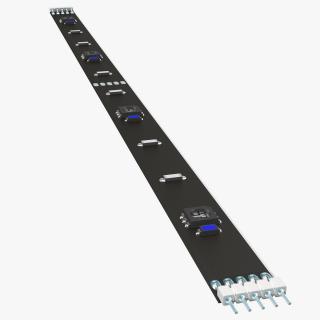 3D LED Strip Bar model