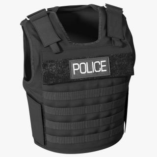 3D Police Black Body Armor Carrier