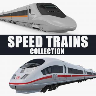 3D Speed Trains Collection model