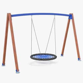 3D Spider Web Saucer Swing Blue model