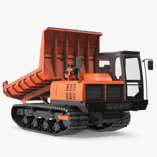 Rubber Tracked Dumper Old Rigged 3D