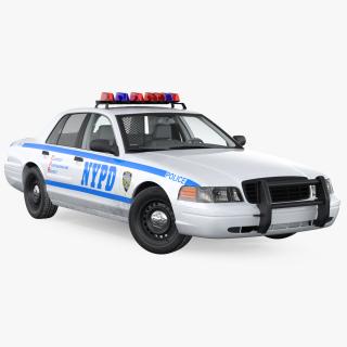 Generic Police Car NYPD Rigged 2 3D