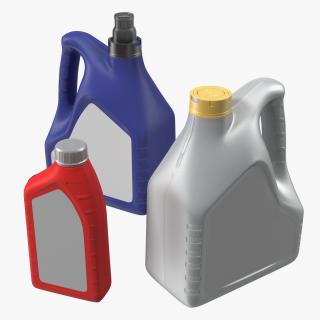 Motor Oil Bottles Set Generic 3D model