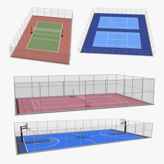 3D model Outdoor Courts 3D Models Collection