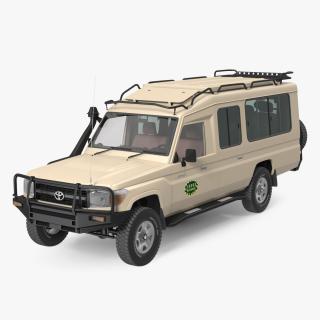 3D model Toyota Land Cruiser Safari Beige Clean Rigged