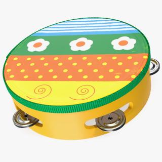 3D Handheld Toy Tambourine model