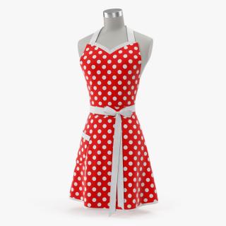 Retro Kitchen Apron on Mannequin 3D