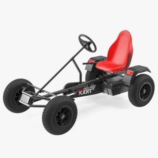 Pedal Car with Adjustable Seat Red 3D model