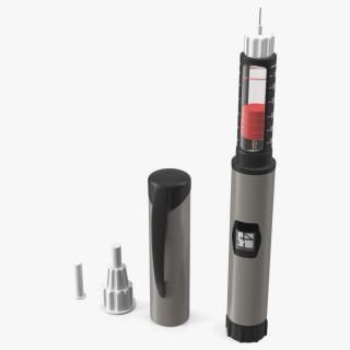 Smart Injector Pen 300ml Gray 3D model