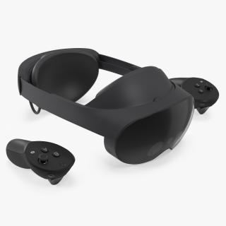 VR Headset Meta Quest Pro with Controllers 3D