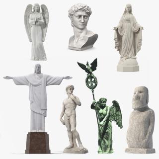 3D Stone Statues Collection 6