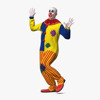 3D Bald Clown Dancing Pose model